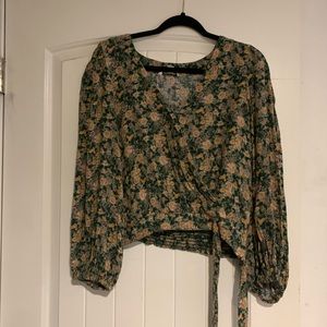 American eagle flower blouse shirt